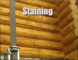  Fayette, Ohio Log Home Staining